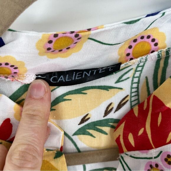 Women’s Short Puffer Sleeve Floral Fit and Flare Midi Dress size M - Picture 3 of 7